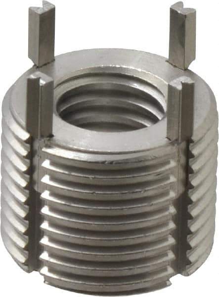 Recoil - 1/2-13 Internal, 7/8-14 External, 43/64" Insert Length, Extra Heavy Duty Keylocking Thread Inserts - Stainless Steel, Passivated Finish, Grade 303 - Eagle Tool & Supply