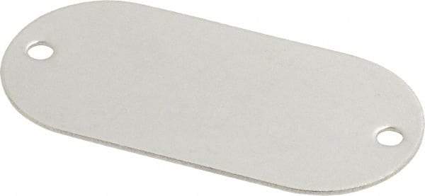 C.H. Hanson - 2-1/8 Inch Wide, Style 1, Stainless Steel Blank Metal Plate - 1 Inch High, 10 Pieces - Eagle Tool & Supply