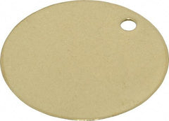 C.H. Hanson - 2 Inch Diameter, Round, Brass Blank Metal Tag - Blank, 25 Pieces - Eagle Tool & Supply