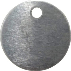 C.H. Hanson - 1-1/4 Inch Diameter, Round, Aluminum Blank Metal Tag - Blank, 50 Pieces - Eagle Tool & Supply