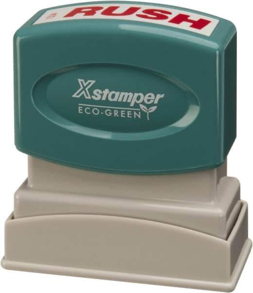 Value Collection - Rush, Red Pre-Inked Stamp - 1/2 Inch Wide x 1-5/8 Inch Long - Eagle Tool & Supply