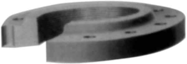 Made in USA - 4" Pipe, 10" OD, 1-3/4" Hub Length, Iron Threaded Pipe Flange - 5-3/4" Across Bolt Hole Centers, 7/8" Bolt Hole, 175 psi, Class 250 - Eagle Tool & Supply