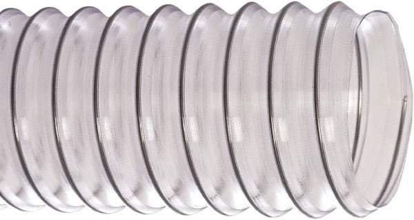 Flexaust - 2-1/2" ID, 19 Hg Vac Rating, 14 psi, PVC Vacuum & Duct Hose - 25' Long, Clear, 2-1/4" Bend Radius, 20 to 160°F - Eagle Tool & Supply