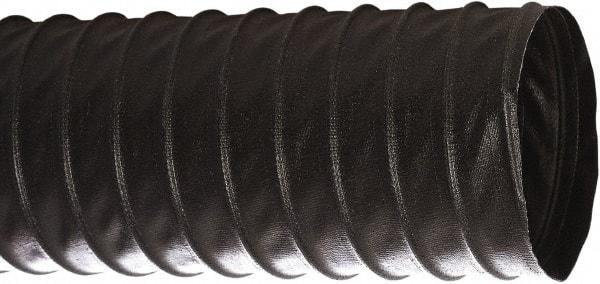 Flexaust - 16" ID, 2.09 Hg Vac Rating, 4 psi, Polyester Vacuum & Duct Hose - 25' Long, Black, 10.8" Bend Radius, -40 to 250°F - Eagle Tool & Supply