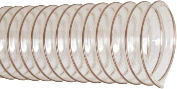 Flexaust - 4" ID, 24 Hg Vac Rating, 22 psi, Polyurethane Vacuum & Duct Hose - 25' Long, Clear, 3.8" Bend Radius, -65 to 225°F - Eagle Tool & Supply