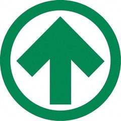 NMC - "Arrow", 36" Long x 36" Wide, Asphalt Art Safety Sign - Round, 0.005" Thick, Use for Workplace/Safety - Eagle Tool & Supply
