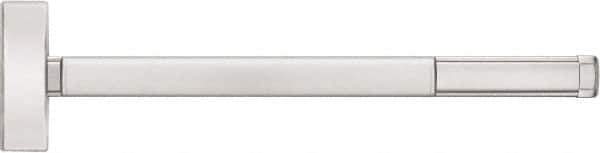 Precision - 36" OAL Reversible Unrated Flatbar - 32 to 36" Door Width, Satin Stainless Steel Finish, Grade 1, 2100 Series - Eagle Tool & Supply