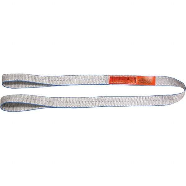 Lift-All - 13' Long x 2" Wide, 6,400 Lb Vertical Capacity, Polyester Web Sling - 5,000 Lb Choker Capacity - Eagle Tool & Supply