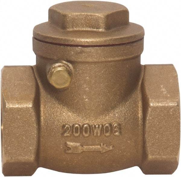 Value Collection - 3/4" Brass Check Valve - Check Swing, FNPT x FNPT, 200 WOG - Eagle Tool & Supply