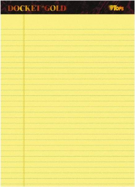 TOPS - 50 Sheet, 11 x 17", Legal/Wide (Style) Perforated Style Ruled Pads - Canary - Eagle Tool & Supply