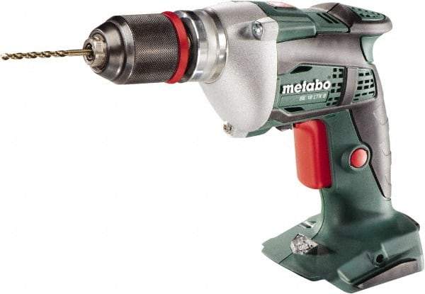 Metabo - 18 Volt 0.3529" Chuck Pistol Grip Handle Cordless Drill - 4000 RPM, Keyless Chuck, Reversible, Lithium-Ion Batteries Not Included - Eagle Tool & Supply