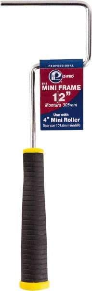 Premier Paint Roller - 4" Wide x 12" Long Mini Roller Frame - Steel Frame, Plastic Handle - Eagle Tool & Supply