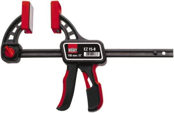 Bessey - 6" Capacity, 2-3/8" Throat Depth, Carbon Steel Bar Clamp - 150 Lb Clamping Pressure - Eagle Tool & Supply
