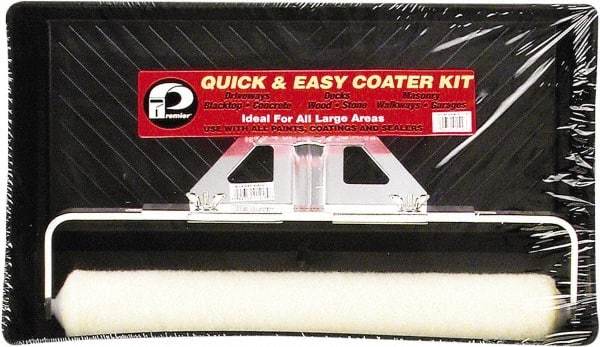 Premier Paint Roller - 3/8" Nap, Driveway Paint Roller Kit - Plastic Frame, Includes Paint Tray, Roller Cover & Frame - Eagle Tool & Supply