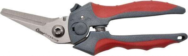 Clauss - 2" Length of Cut, Right Pattern Multi-Purpose Snip - 8" OAL, Ergonomic Non-Slip Grip Handle, Stainless Steel Blade - Eagle Tool & Supply