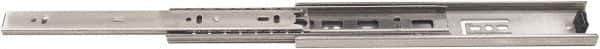 Sugatsune - 18" Slide Length, 18" Travel Length, 304 Stainless Steel Ball Bearing Slide - 100 Lb Capacity at Full Extension, Stainless Finish - Eagle Tool & Supply