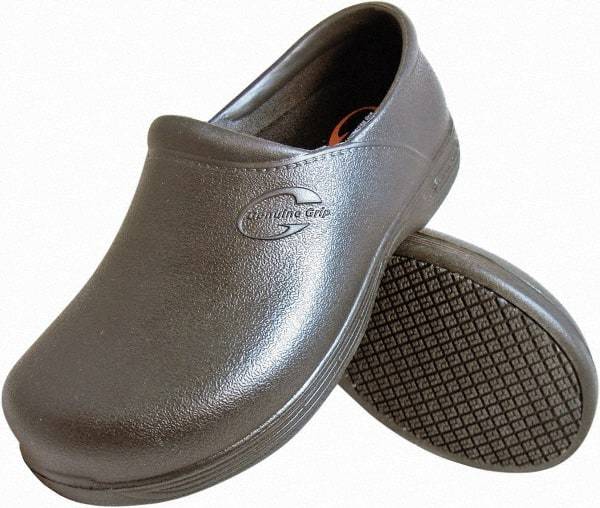 Genuine Grip - Unisex Size 9 Medium Width Plain Work Shoe - Black, EVA Upper, Rubber Outsole, 4" High, Dielectric, Non-Slip, Waterproof - Eagle Tool & Supply