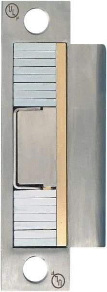 Securitron - 4.88" Long x 1-1/4" Wide, Stainless Steel Finish, Electric Door Strike - 12 VDC, Corded Power, Zinc Alloy - Eagle Tool & Supply