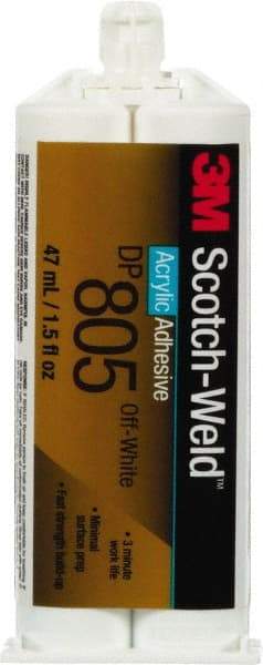 3M - 48.5 mL Cartridge Two Part Acrylic Adhesive - 3 to 4 min Working Time - Eagle Tool & Supply