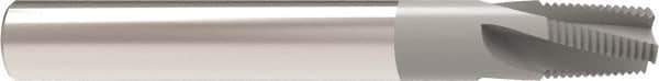 Allied Machine and Engineering - 1/4-3/8 NPT, 0.363" Cutting Diam, 4 Flute, Solid Carbide Helical Flute Thread Mill - Internal/External Thread, 0.68" LOC, 3-1/2" OAL, 3/8" Shank Diam - Eagle Tool & Supply