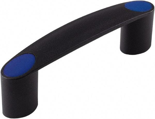 Electro Hardware - 3.66" Between Centers 0.26" Hole, Polyamide External Pull Handle - 0.79" Handle Width, 0.36" Handle Height, 4.57" OAL, Plastic Finish - Eagle Tool & Supply