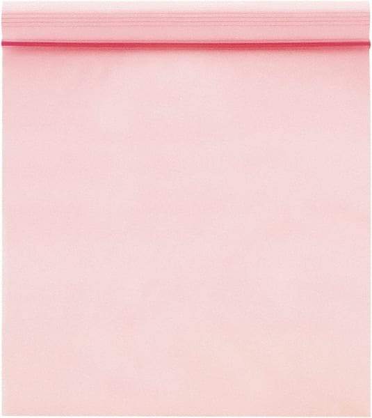 Value Collection - 9" Long x 6" Wide, 4 mil Thick, Self Seal Antistatic Poly Bag - Pink, Heavy-Duty Grade - Eagle Tool & Supply