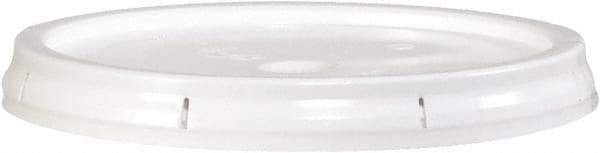 Made in USA - Tote & Storage Container Lids For Use With: 5 Gallon Bucket Color: White - Eagle Tool & Supply