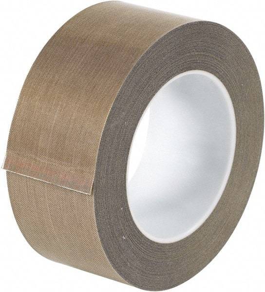 Made in USA - 18 Yd Long x 2" Wide, Brown Silicone PTFE Tape - 5 mil Thick - Eagle Tool & Supply