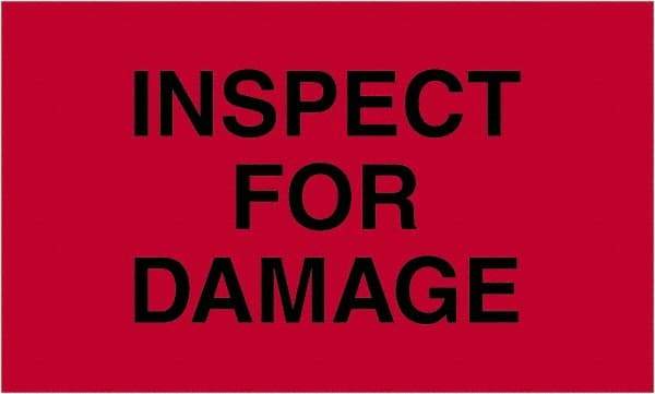 Tape Logic - 5" Long, Fluorescent Red Paper Shipping Label - For Multi-Use - Eagle Tool & Supply