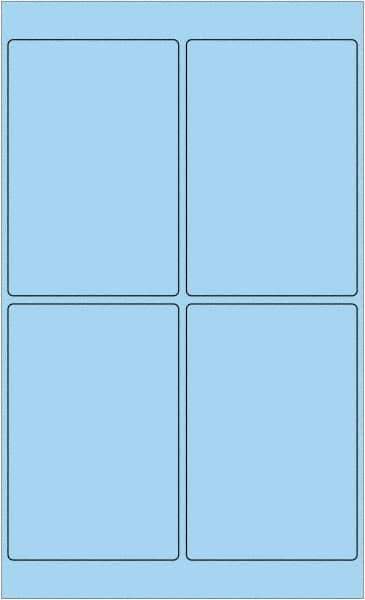 Tape Logic - 6" Long, Pastel Blue Paper Laser Label - For Laser Printers - Eagle Tool & Supply