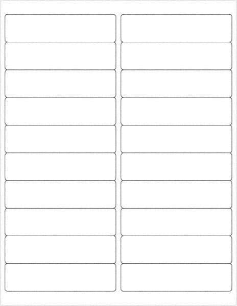 Tape Logic - 4" Long, White Paper Laser Label - For Laser Printers - Eagle Tool & Supply