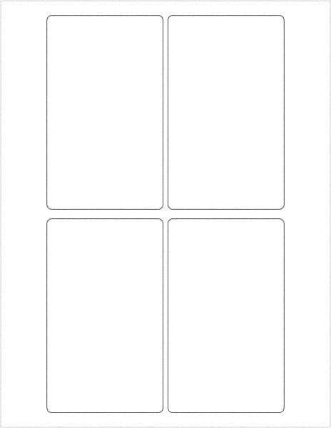 Tape Logic - 5" Long, White Paper Laser Label - For Laser Printers - Eagle Tool & Supply