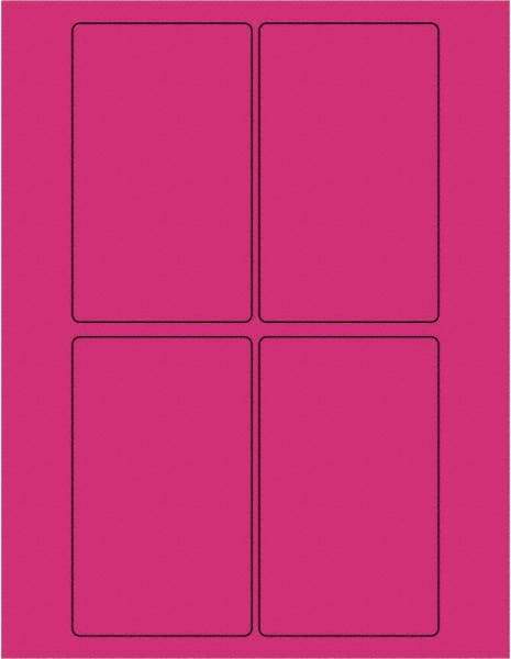 Tape Logic - 5" Long, Fluorescent Pink Paper Laser Label - For Laser Printers - Eagle Tool & Supply