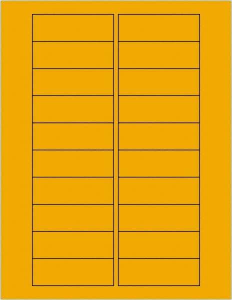 Tape Logic - 3" Long, Fluorescent Orange Paper Laser Label - For Laser Printers - Eagle Tool & Supply