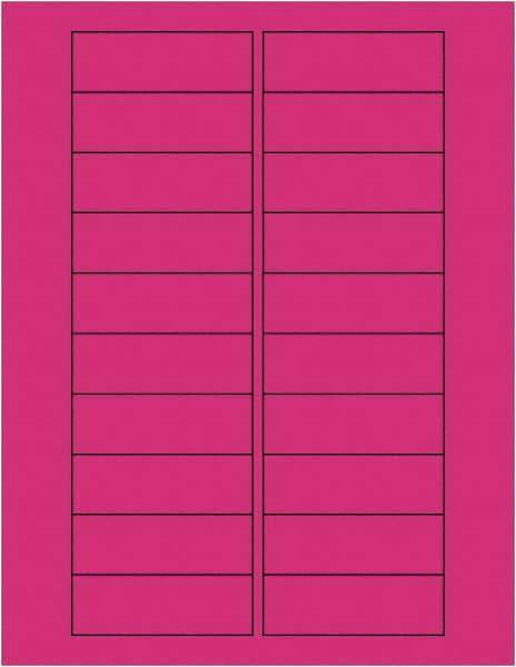 Tape Logic - 3" Long, Fluorescent Pink Paper Laser Label - For Laser Printers - Eagle Tool & Supply