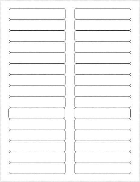 Tape Logic - 3-7/16" Long, White Paper Laser Label - For Laser Printers - Eagle Tool & Supply