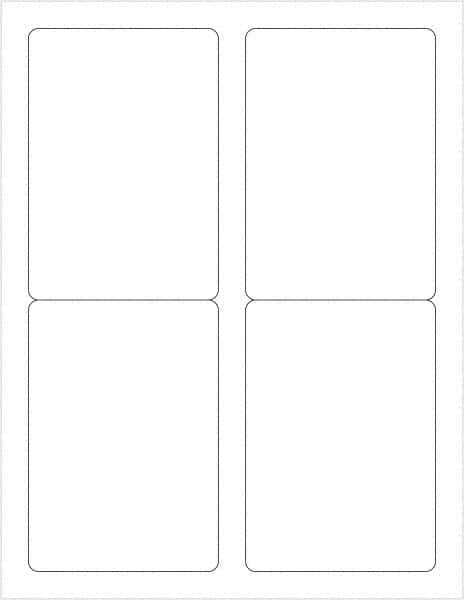 Tape Logic - 5" Long, White Paper Laser Label - For Laser Printers - Eagle Tool & Supply