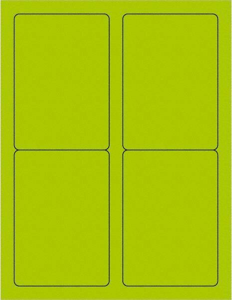 Tape Logic - 5" Long, Fluorescent Green Paper Laser Label - For Laser Printers - Eagle Tool & Supply