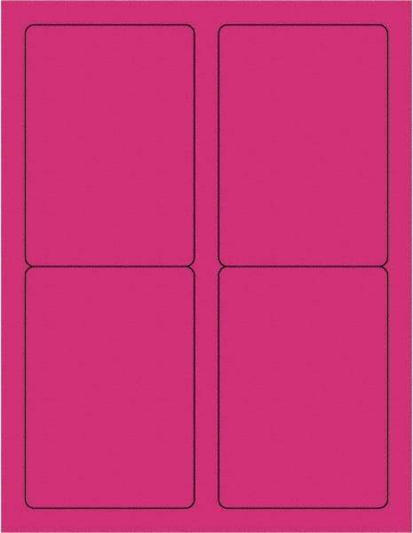 Tape Logic - 5" Long, Fluorescent Pink Paper Laser Label - For Laser Printers - Eagle Tool & Supply
