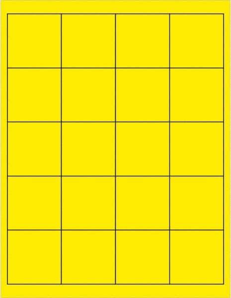 Tape Logic - 2" Long, Fluorescent Yellow Paper Laser Label - For Laser Printers - Eagle Tool & Supply