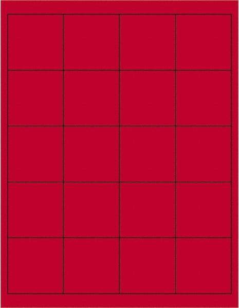 Tape Logic - 2" Long, Fluorescent Red Paper Laser Label - For Laser Printers - Eagle Tool & Supply