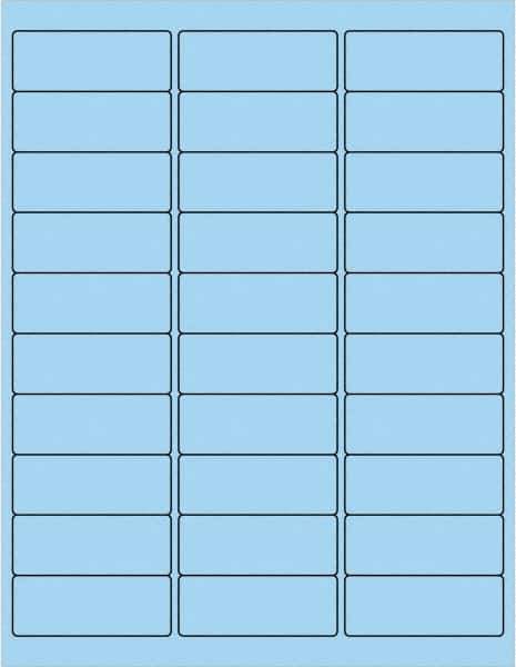 Tape Logic - 2-5/8" Long, Pastel Blue Paper Laser Label - For Laser Printers - Eagle Tool & Supply