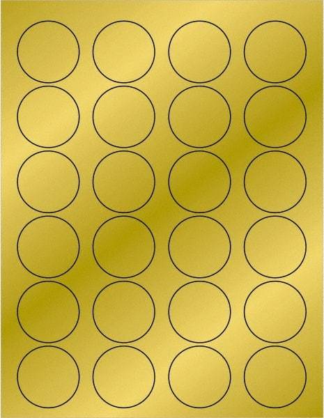 Tape Logic - 1-5/8" Long, Gold Paper Laser Label - For Laser Printers - Eagle Tool & Supply