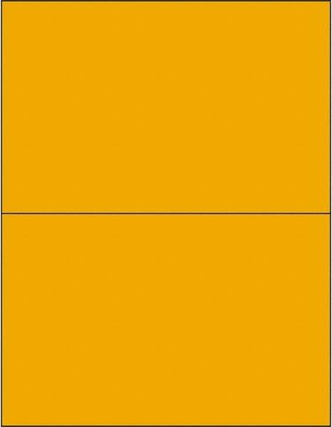 Tape Logic - 8-1/2" Long, Fluorescent Orange Paper Laser Label - For Laser Printers - Eagle Tool & Supply