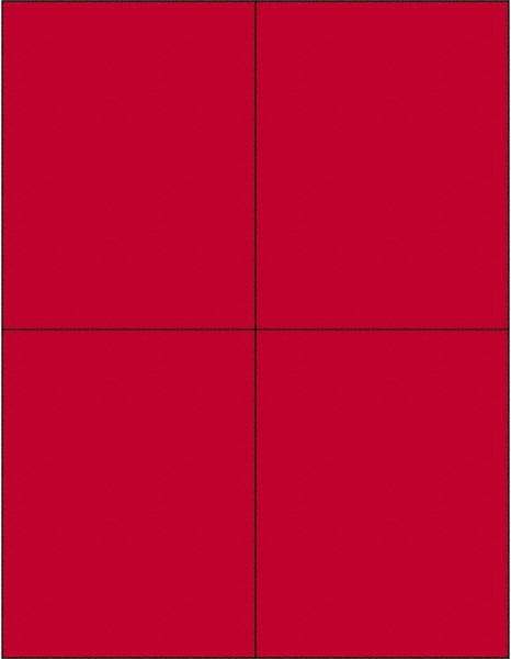 Tape Logic - 5-1/2" Long, Fluorescent Red Paper Laser Label - For Laser Printers - Eagle Tool & Supply