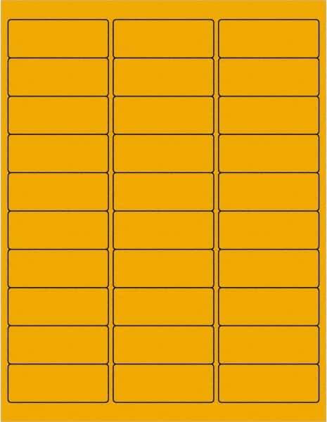 Tape Logic - 2-5/8" Long, Fluorescent Orange Paper Laser Label - For Laser Printers - Eagle Tool & Supply
