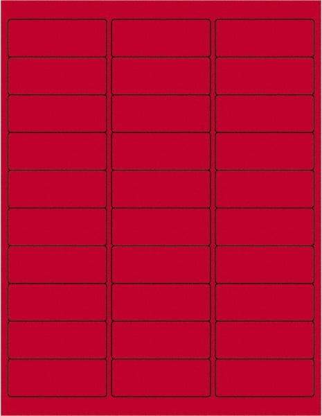 Tape Logic - 2-5/8" Long, Fluorescent Red Paper Laser Label - For Laser Printers - Eagle Tool & Supply
