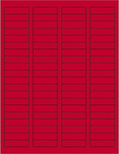 Tape Logic - 1-3/4" Long, Fluorescent Red Paper Laser Label - For Laser Printers - Eagle Tool & Supply