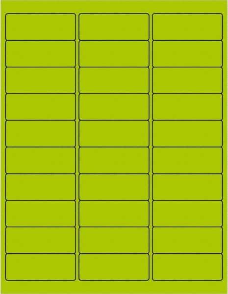 Tape Logic - 2-5/8" Long, Fluorescent Green Paper Laser Label - For Laser Printers - Eagle Tool & Supply