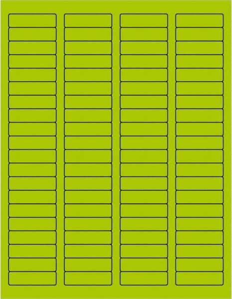 Tape Logic - 1-3/4" Long, Fluorescent Green Paper Laser Label - For Laser Printers - Eagle Tool & Supply